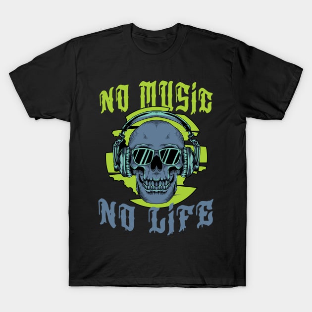 No Music No Life - Art Of Music T-Shirt by Hip City Merch